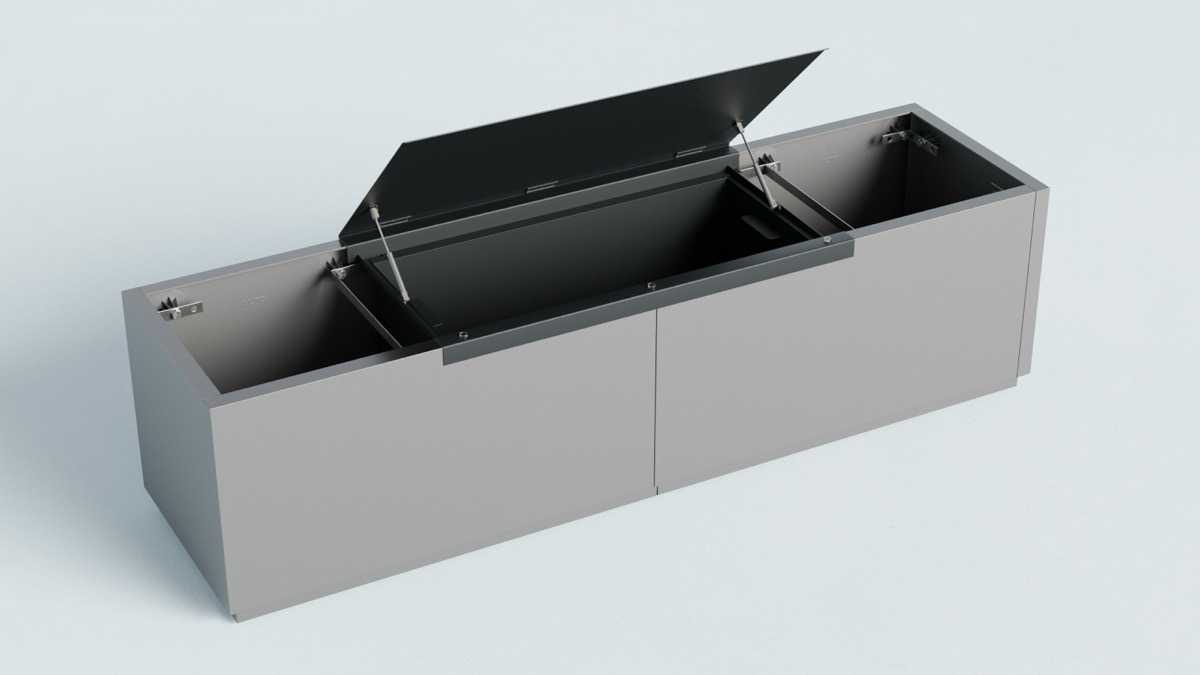 Tároló pad 100 cm nyitva